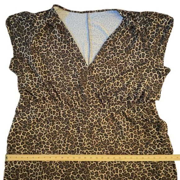 Plus Size Leopard Jumpsuit Cheetah Print Lounge One Piece Jump Suit Romper - Picture 10 of 14